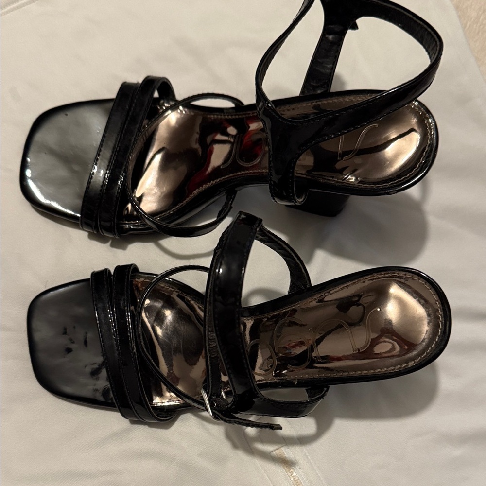 Sugar Black Strappy Heels